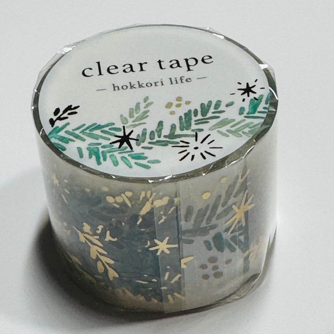 EVERGREEN CHRISTMAS GARLAND WITH STARS Mind Wave PET Washi Tape ~ 1 Roll ~ 30mm x 3m (10 Feet)