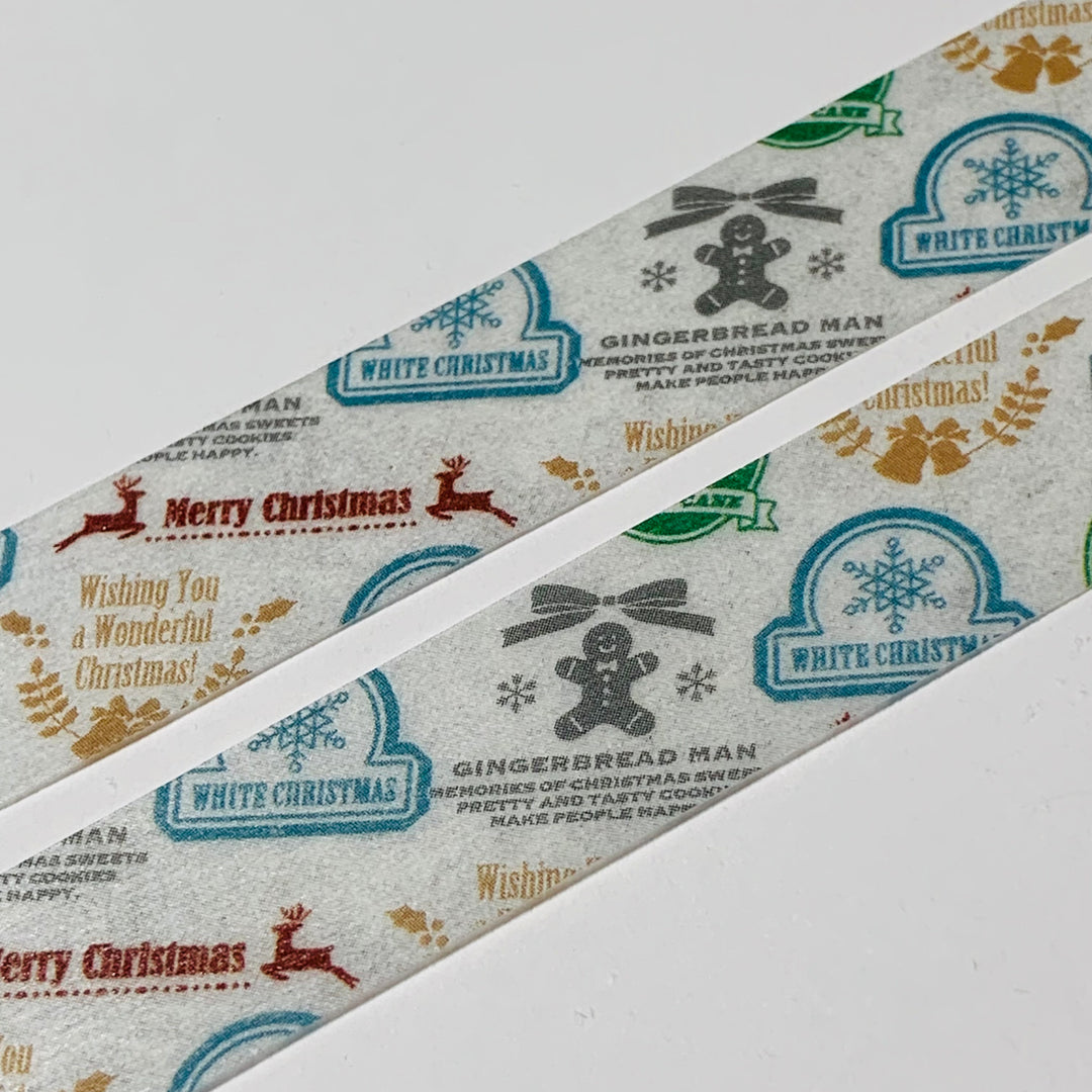 CHRISTMAS STICKER TYPOGRAPHY 2023 MT Washi Tape ~ 1 Roll ~ 15mm x 7m (23 Feet)