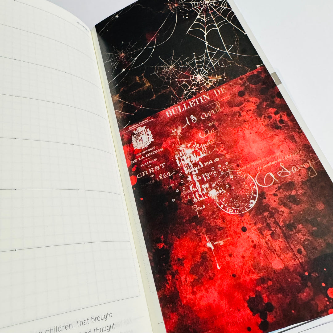 BLOOD SPLATTERS & SPIDERWEBS Creepy Halloween XL Washi Tape ~ 1 Roll ~ 80mm x 2m (7 Feet)