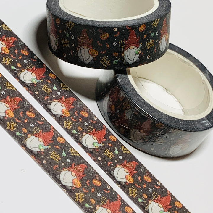 ORNERY HALLOWEEN GNOMES Washi Tape ~ 1 Roll ~ 15mm x 10m (33 Feet)