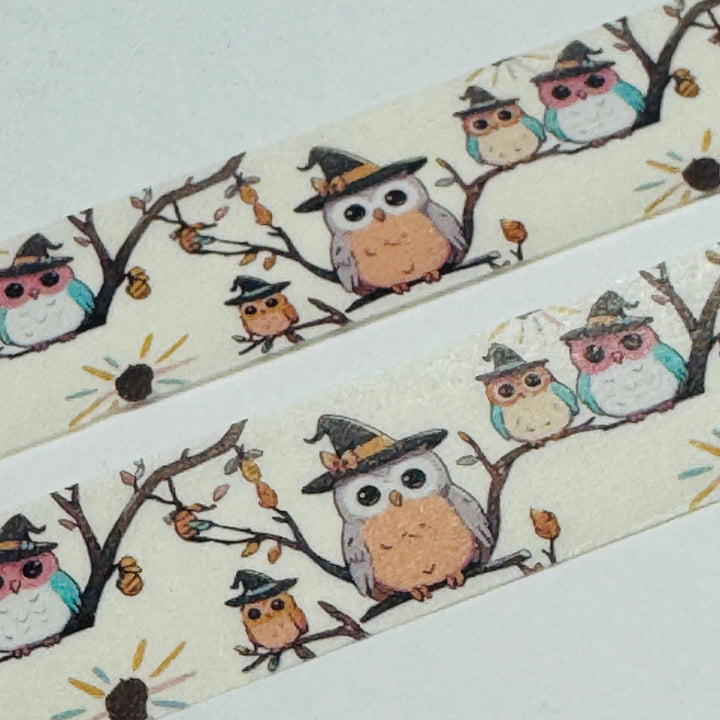 WITCH OWLS PERCHED On HALLOWEEN NIGHT Washi Tape ~ 1 Roll ~ 15mm x 10m (33 Feet)