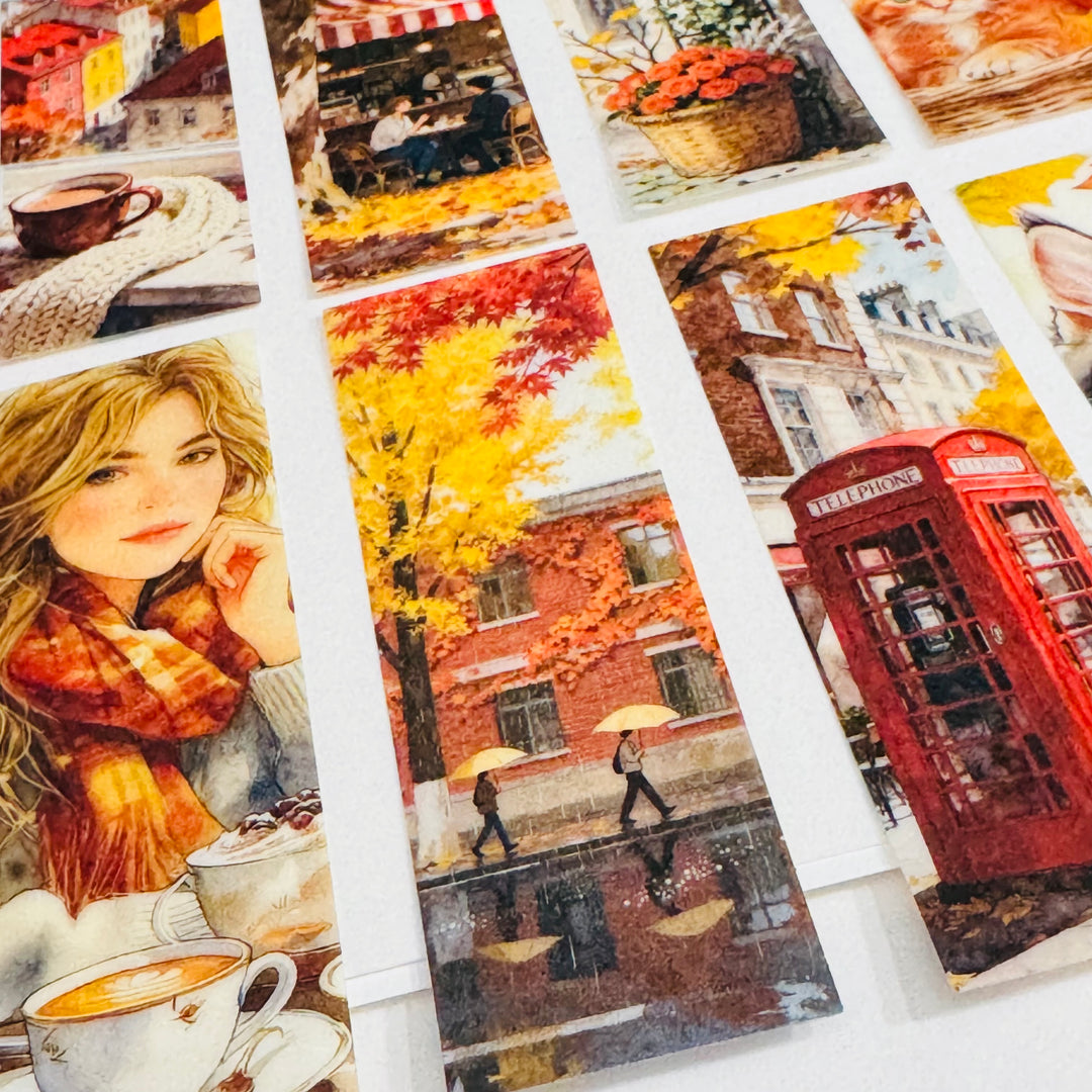 AUTUMN PLAY GIRL In The City Ephemera Sticker Pack ~ 25 Pieces ~ 30mm x 95mm
