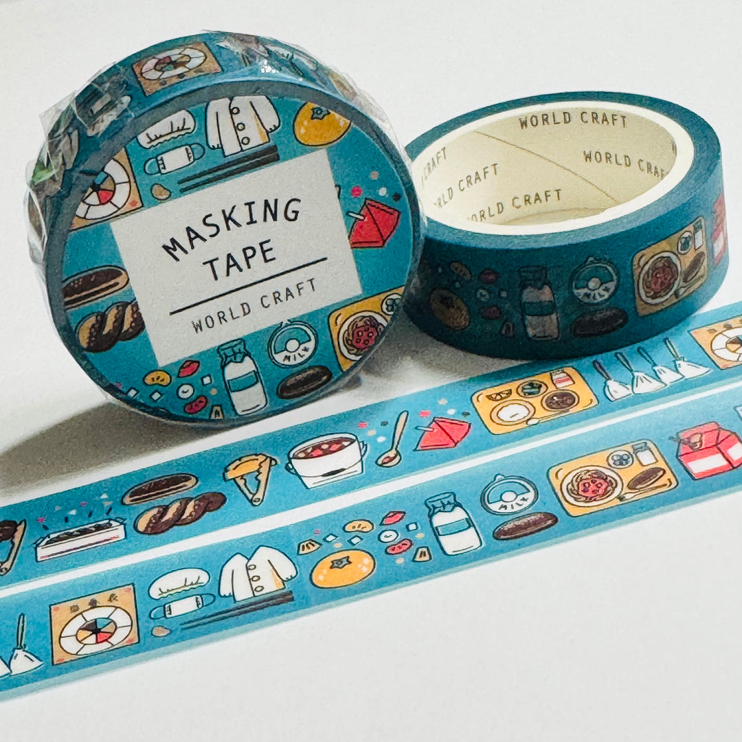 EVERYDAY HOME LIFE World Craft Washi Tape ~ 1 Roll ~ 15mm x 7m (23 Feet)