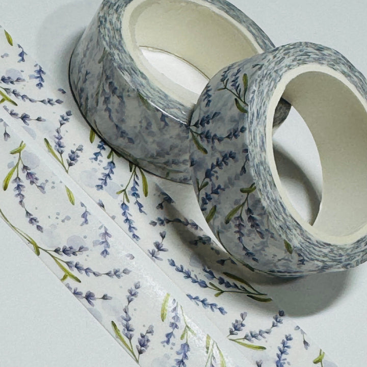 LUSCIOUS LAVENDER FIELDS Floral Washi Tape ~ 1 Roll ~ 15mm x 10m (33 Feet)