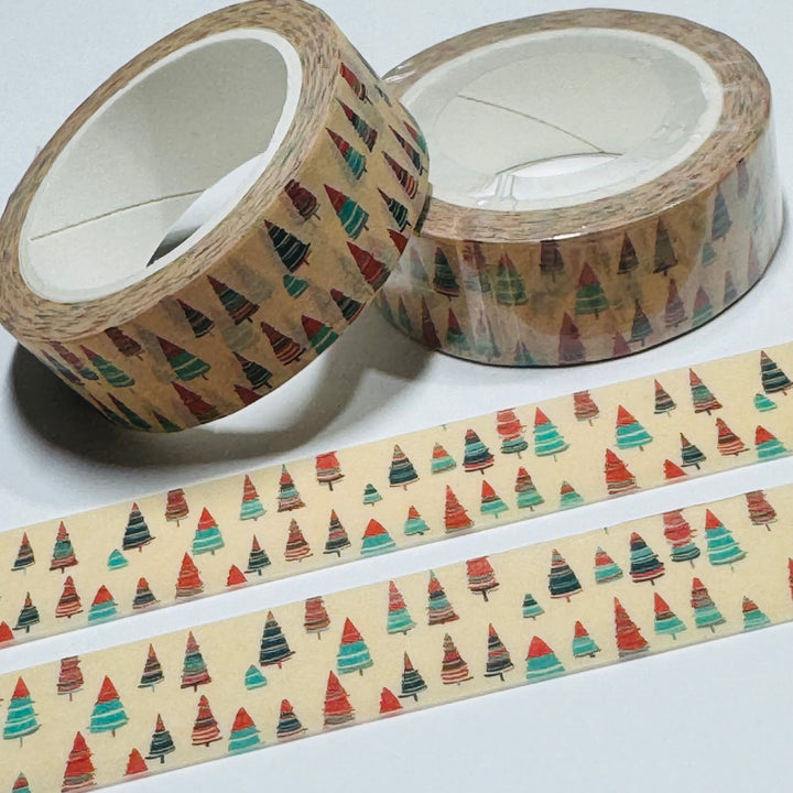 CHRISTMAS TREE FARM Washi Tape ~ 1 Roll - 15mm x 10m (33 Feet)