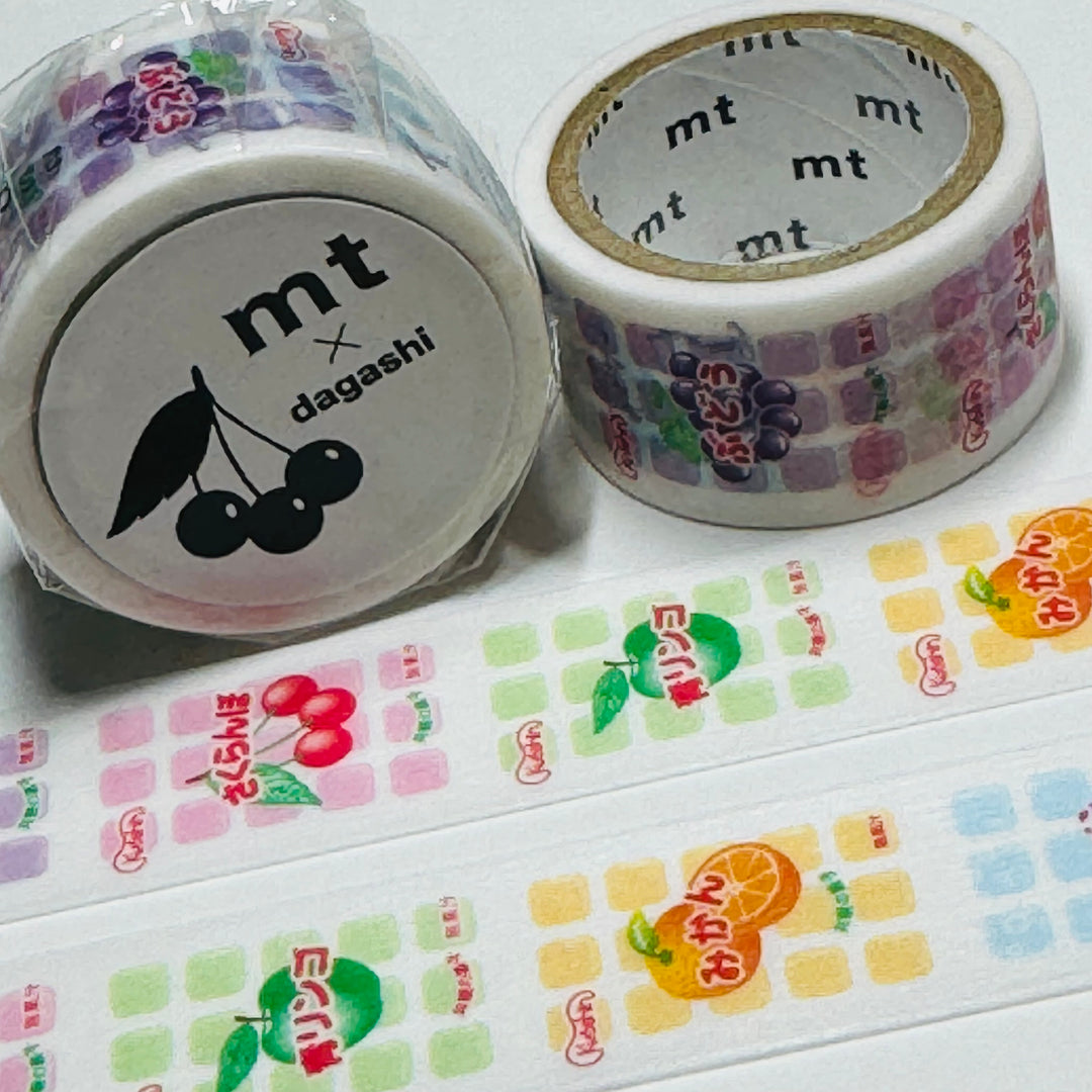 FRUIT MOCHI SAKURANBO DAGASHI - Penny Candy - MT Washi Tape - 1 Roll - 18mm x 3m (10 Feet)