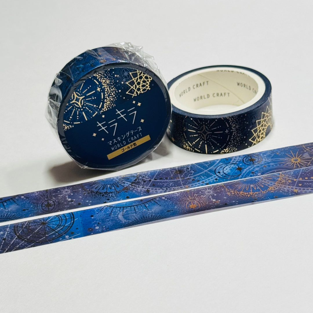CELESTIAL BODIES ASTROLOGY World Craft Washi Tape ~ 1 Roll ~ 15mm x 5m (16 Feet)