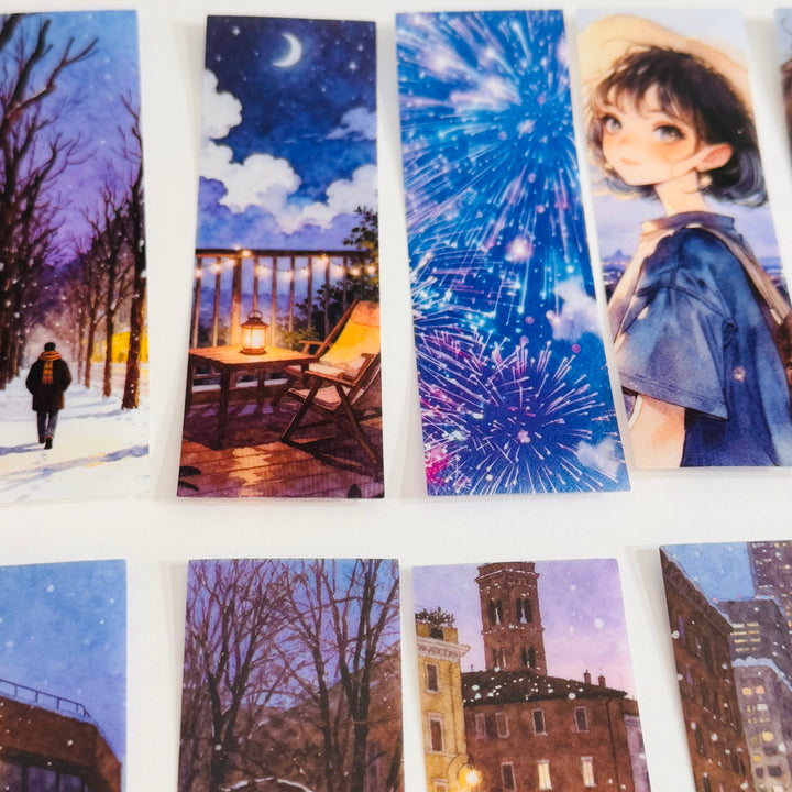 MIDNIGHT LIFE GIRL In The City Ephemera Sticker Pack ~ 25 Pieces ~ 30mm x 95mm