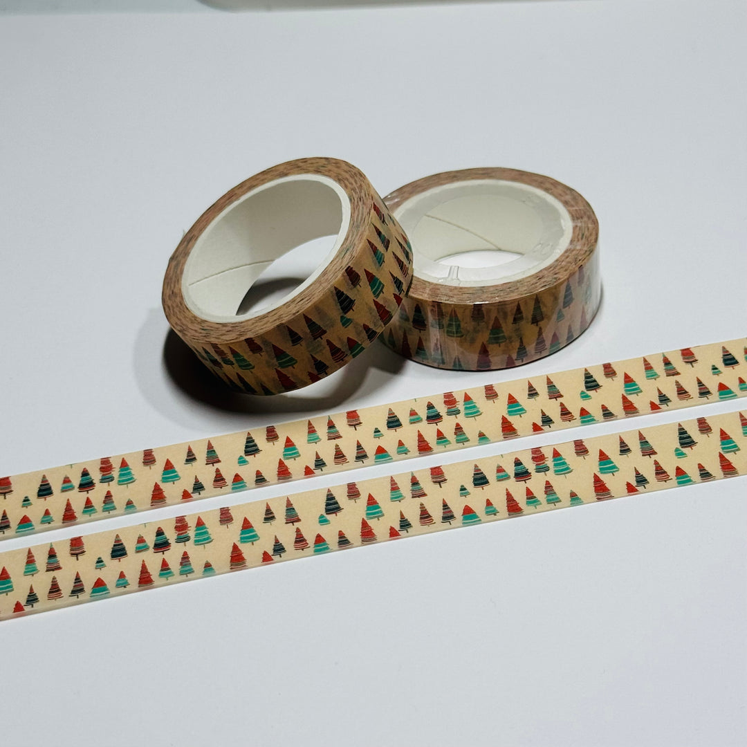 CHRISTMAS TREE FARM Washi Tape ~ 1 Roll - 15mm x 10m (33 Feet)