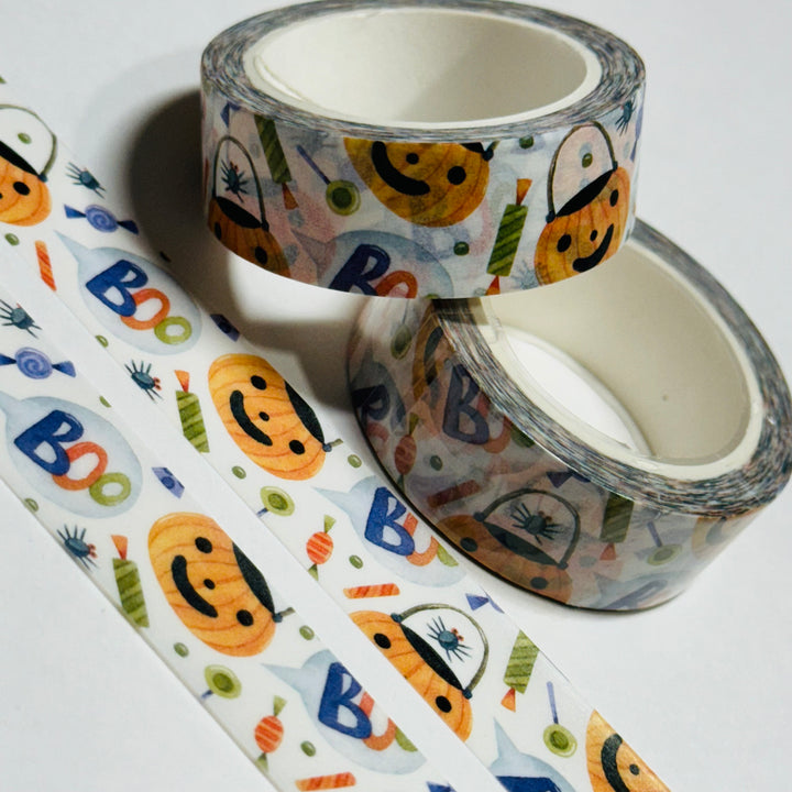 FAVORITE TRICK OR TREAT PUMPKIN BUCKET Halloween Washi Tape ~ 1 Roll ~ 15mm x 10m (33 Feet)