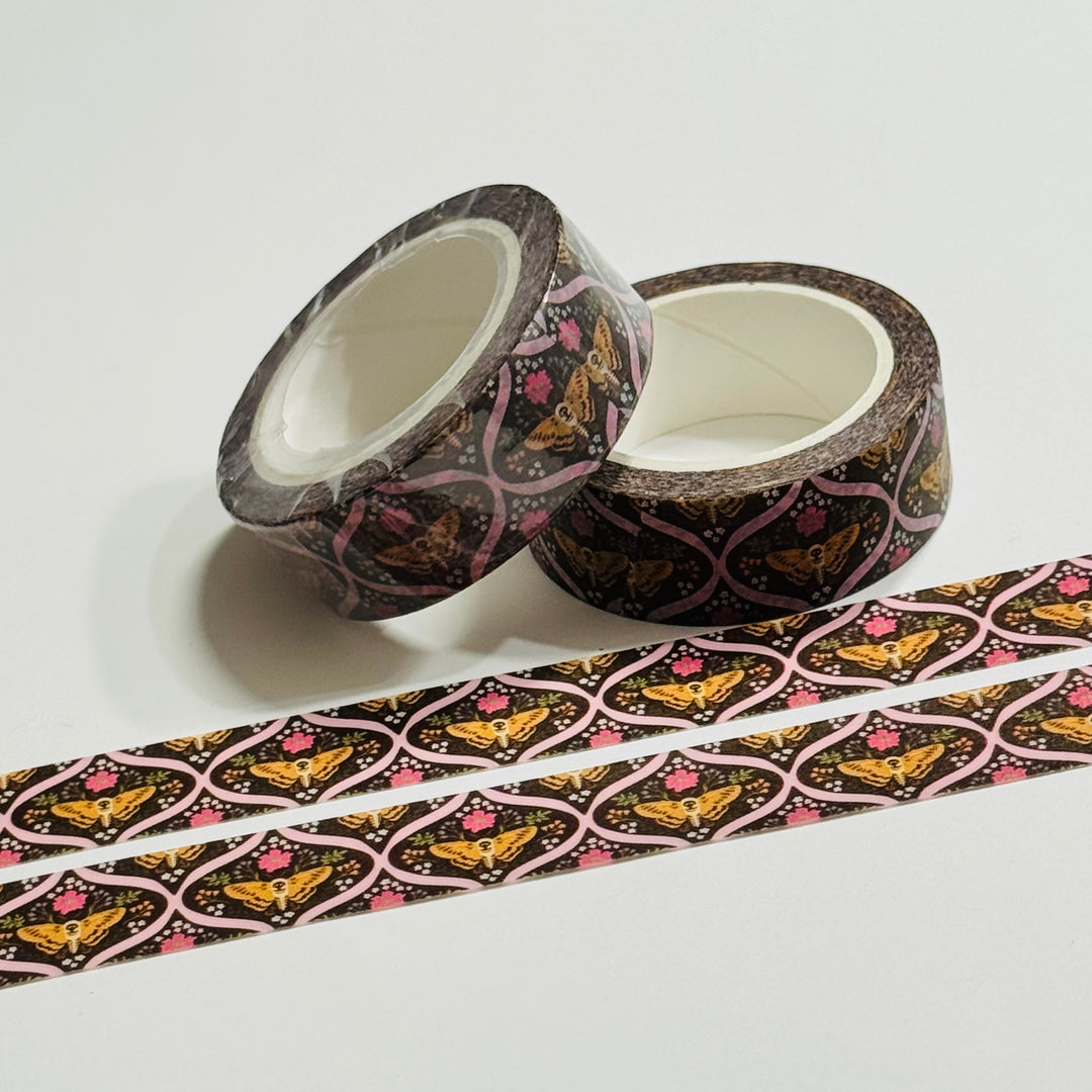 RETRO BOHEMIAN BUTTERFLY Fall Washi Tape ~ 1 Roll ~ 15mm x 10m (33 Feet)