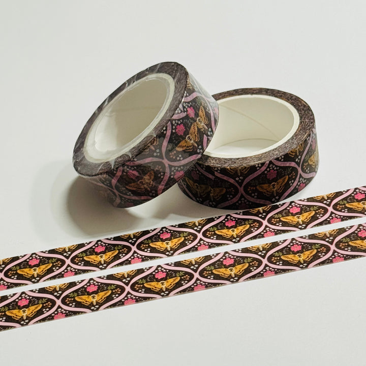 RETRO BOHEMIAN BUTTERFLY Fall Washi Tape ~ 1 Roll ~ 15mm x 10m (33 Feet)