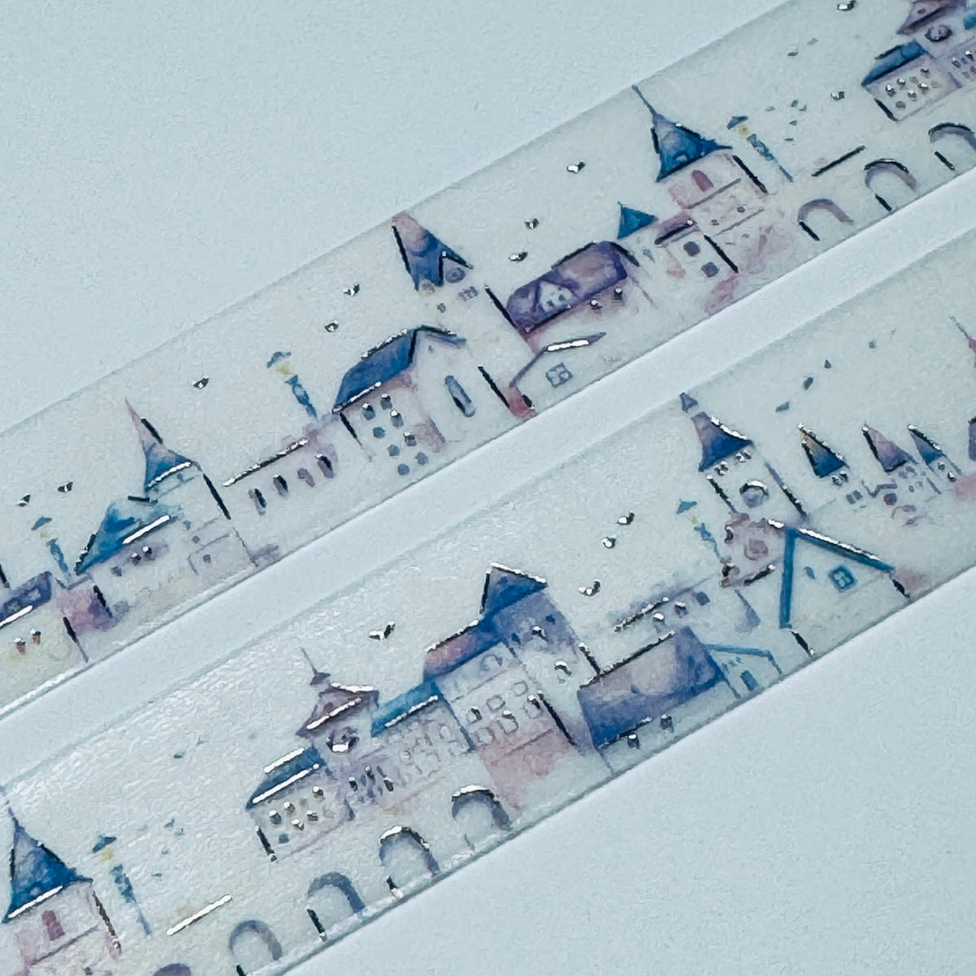 CITY WHITE NIGHTS Gold Foil Washi Tape Designed By BGM ~ 1 Roll ~ 20mm x 5m (16 Feet)