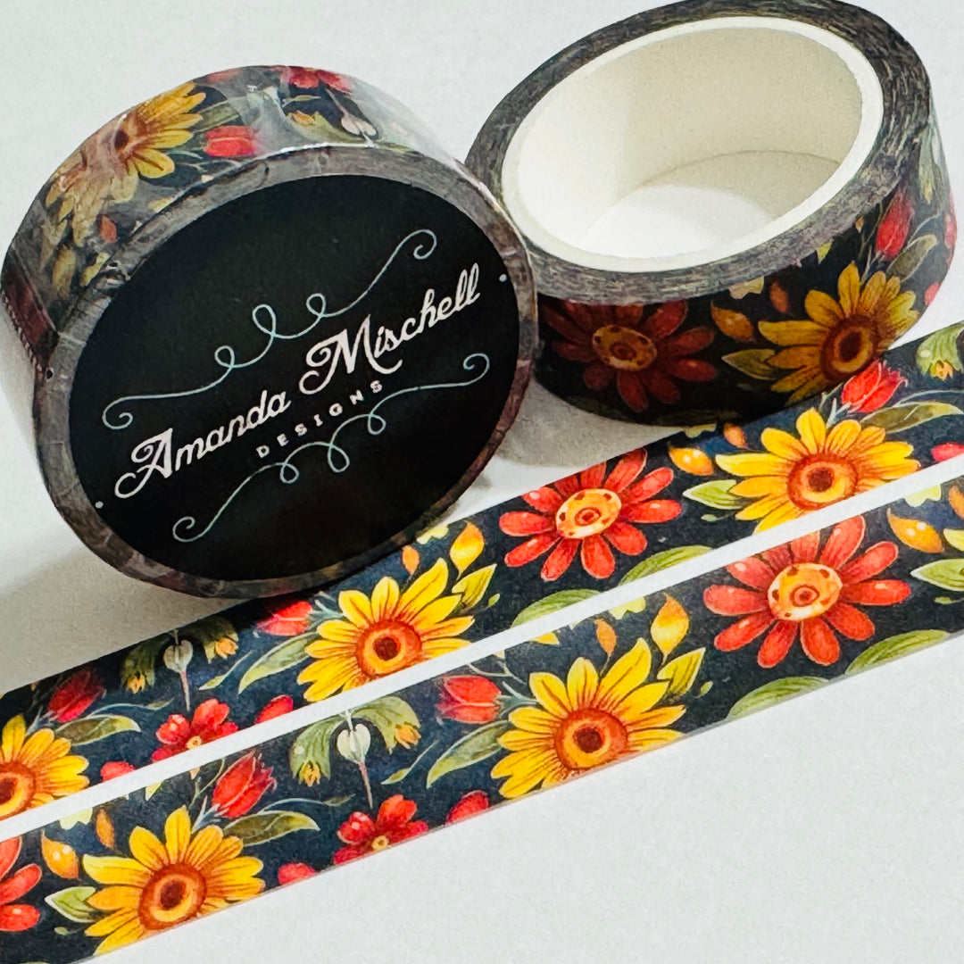 REMEMBERANCE HALLOWEEN FLOWER BED Amanda Mischell Washi Tape ~ 1 Roll ~ 15mm x 10m (33 Feet)