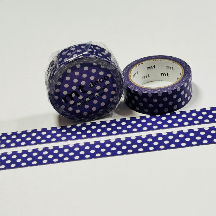 DEEP PURPLE POLKA Dots Mt Washi Tape ~ 1 Roll ~ 15mm x 7m (23 Feet)