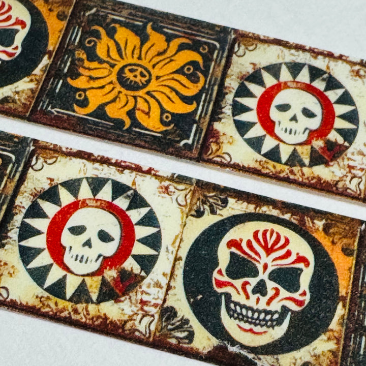 RUSTIC MACABRE HALLOWEEN Tiles Amanda Mischell Washi Tape ~ 1 Roll ~ 18mm x 10m (33 Feet)
