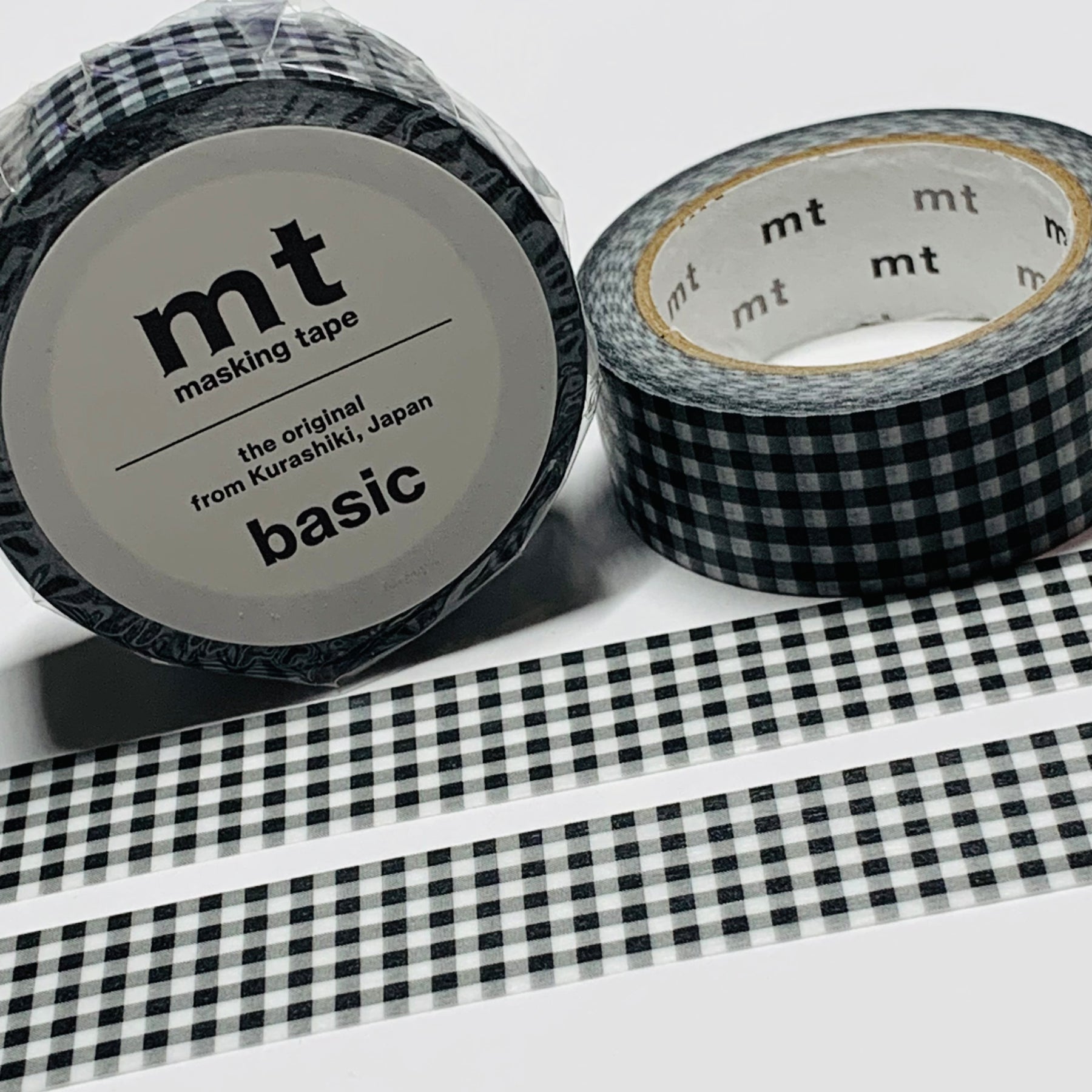 DELICATE CHECKERED BLACK Plaid Mt Washi Tape Roll 15mm x 7m (23 –  Amanda Mischell Designs