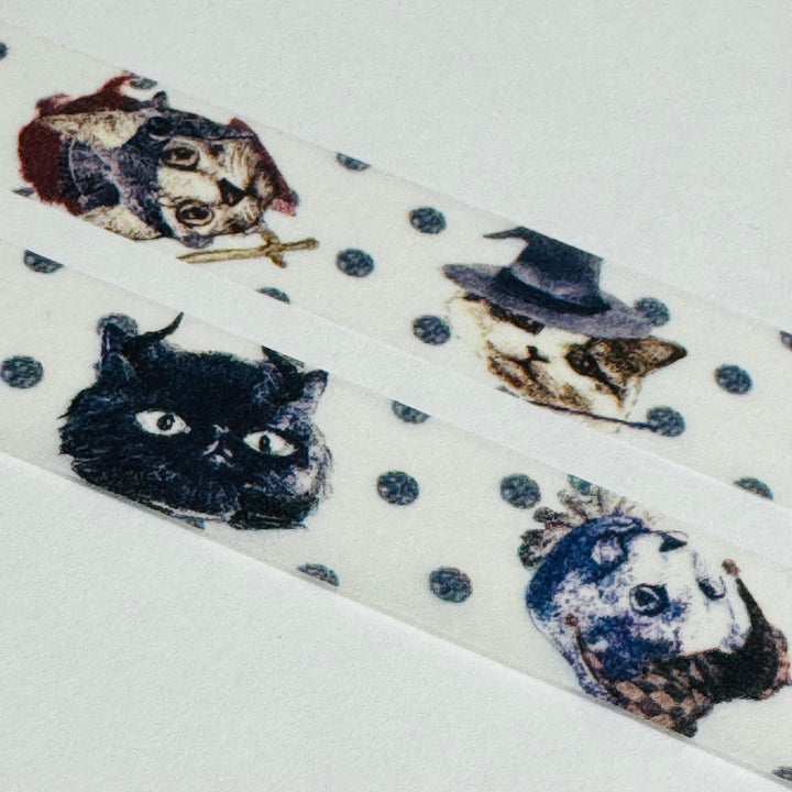 CATS In CHARACTER DRESSING Up Japanese Kitten Washi Tape ~ 1 Roll ~ 15mm x 5m (16 Feet)