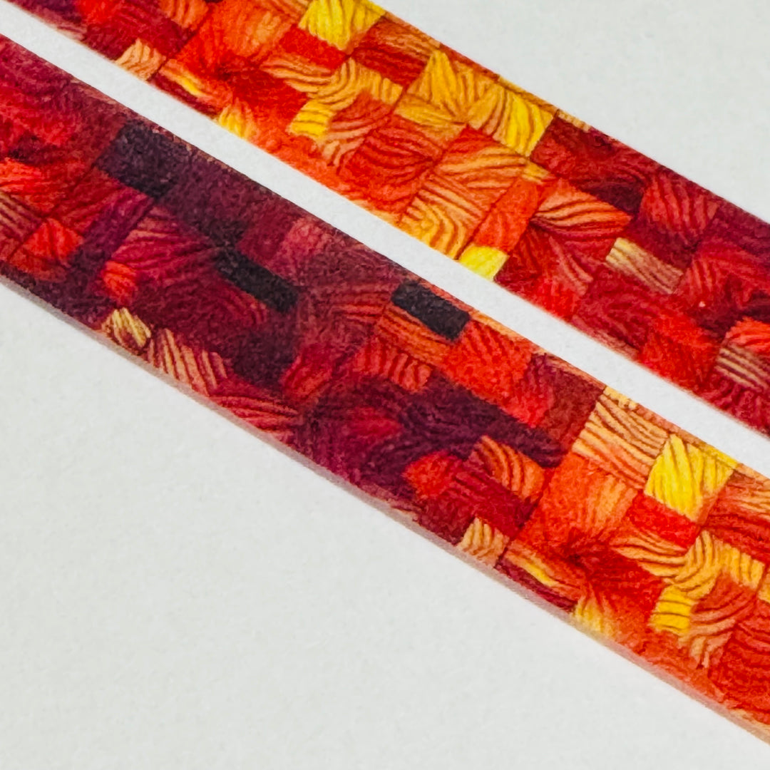 AUTUMN OMBRE FIRE RED BLOCKS Amanda Mischell Washi Tape ~ 1 Roll ~ 15mm x 10m (33 Feet)