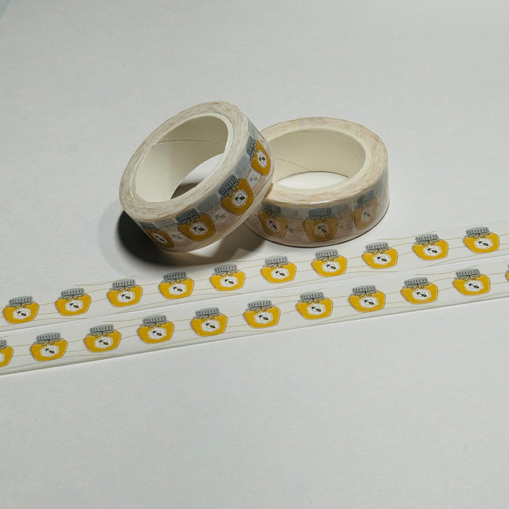 NATURE'S GOLDEN NECTAR Honey Bee Washi Tape - 1 Roll - 15mm x 10m (33 Feet)