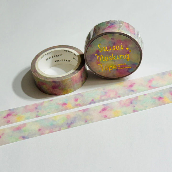 WATERCOLOR PINK GALAXY Sky World Craft Washi Tape ~ 1 Roll ~ 15mm x 7m (23 Feet)