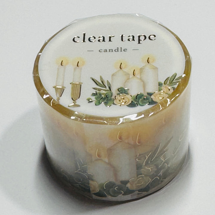 ILLUMINATING GOLD CHRISTMAS CANDLES Mind Wave PET Washi Tape ~ 1 Roll ~ 30mm x 3m (10 Feet)