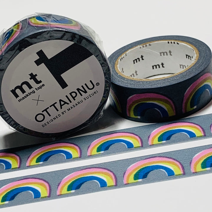 NIJI RAINBOW OTTAIPNU Designed By Masaru Suzuki For MT Washi Tape - 1 Roll - 15mm x 7m (23 Feet)