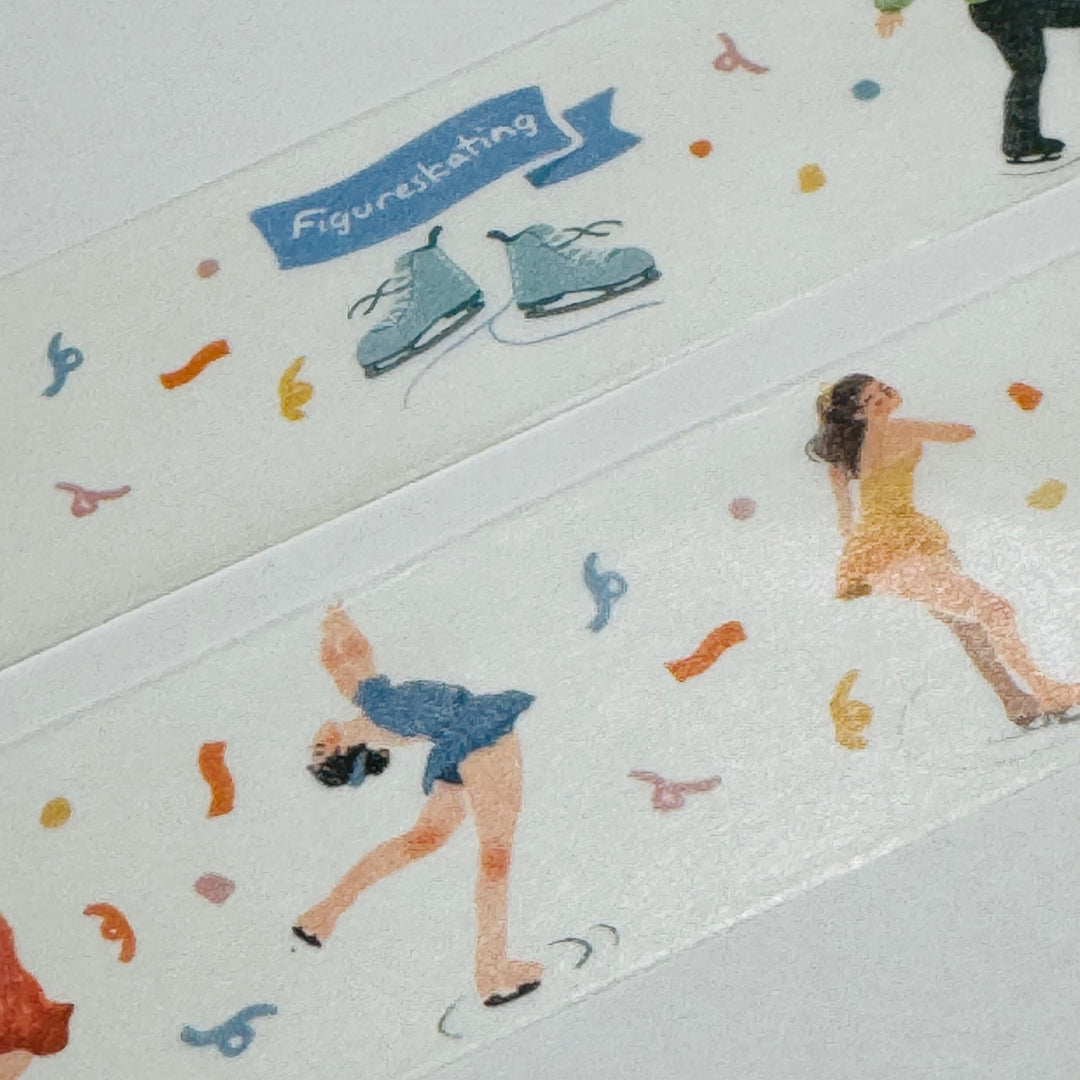 FIGURE SKATING WINTER SPORTS Designed By BGM Washi Tape ~ 1 Roll ~ 30mm x 5m (16 Feet)