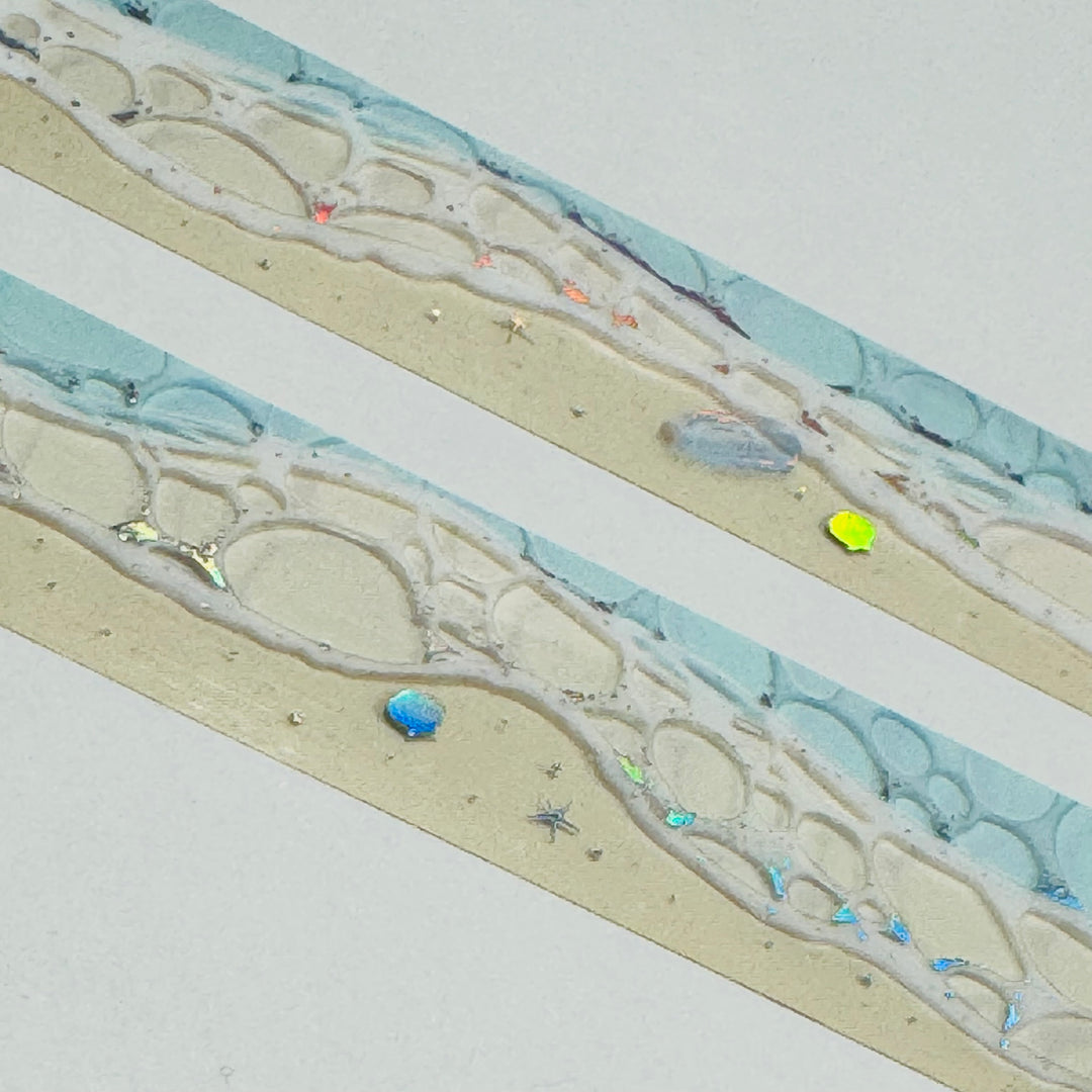 ROLLING BEACH Waves World Craft PET Washi Tape ~ 1 Roll ~ 20mm x 5m (16 Feet) ~ 1 Roll ~ 20mm x 5m (16 Feet)