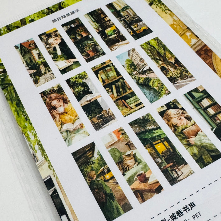 SUMMER LOVIN' GIRL In The City Ephemera Sticker Pack ~ 25 Pieces ~ 30mm x 95mm