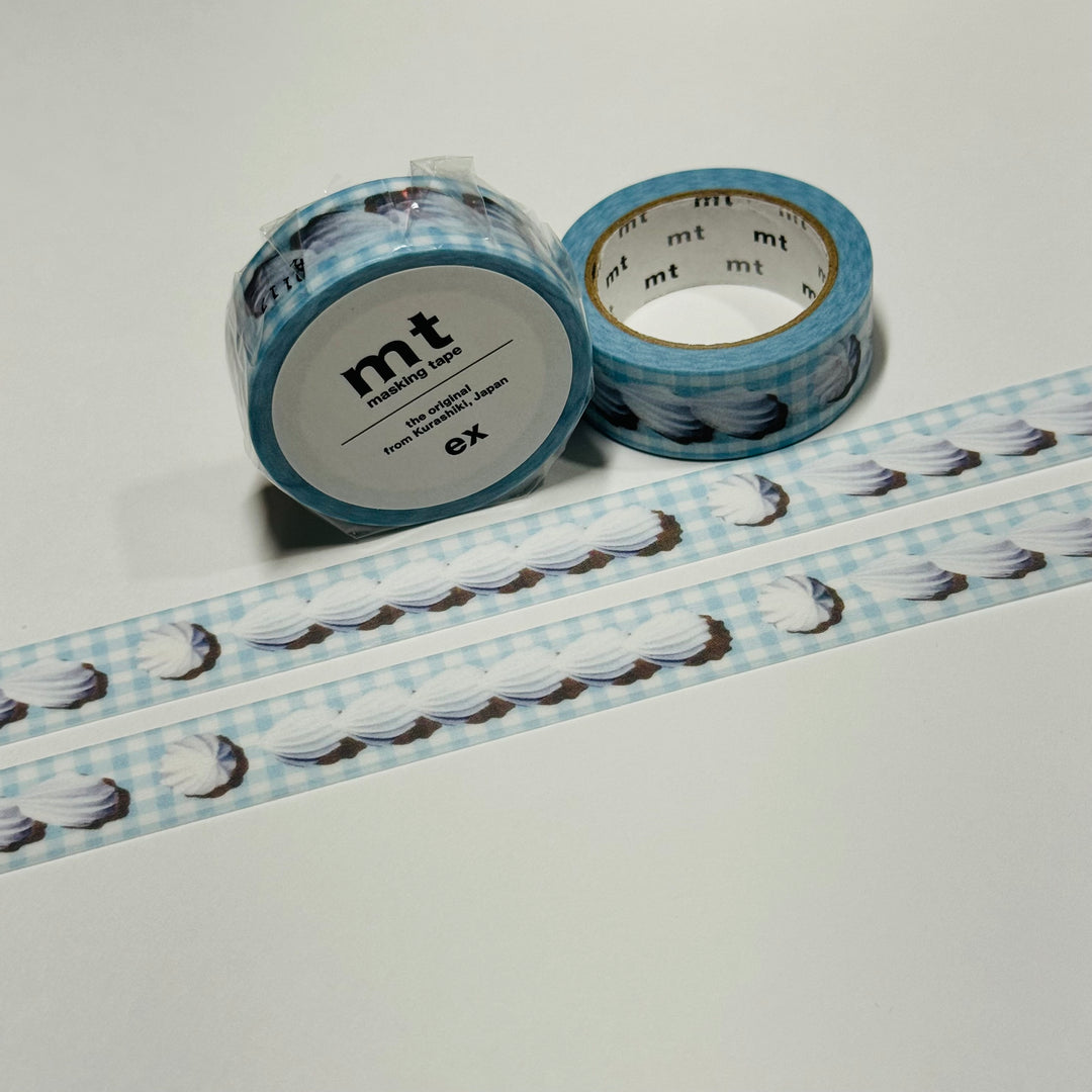 WHIPPED CREAM LINES DINER Mt Washi Tape - 1 Roll  - 15mm x 7m (23 Feet)