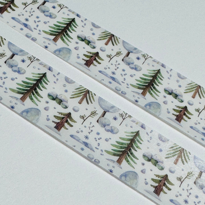 WINTER TERRAIN TREE CLUSTERS Washi Tape ~ 1 Roll ~ 15mm x 10m (33 Feet)