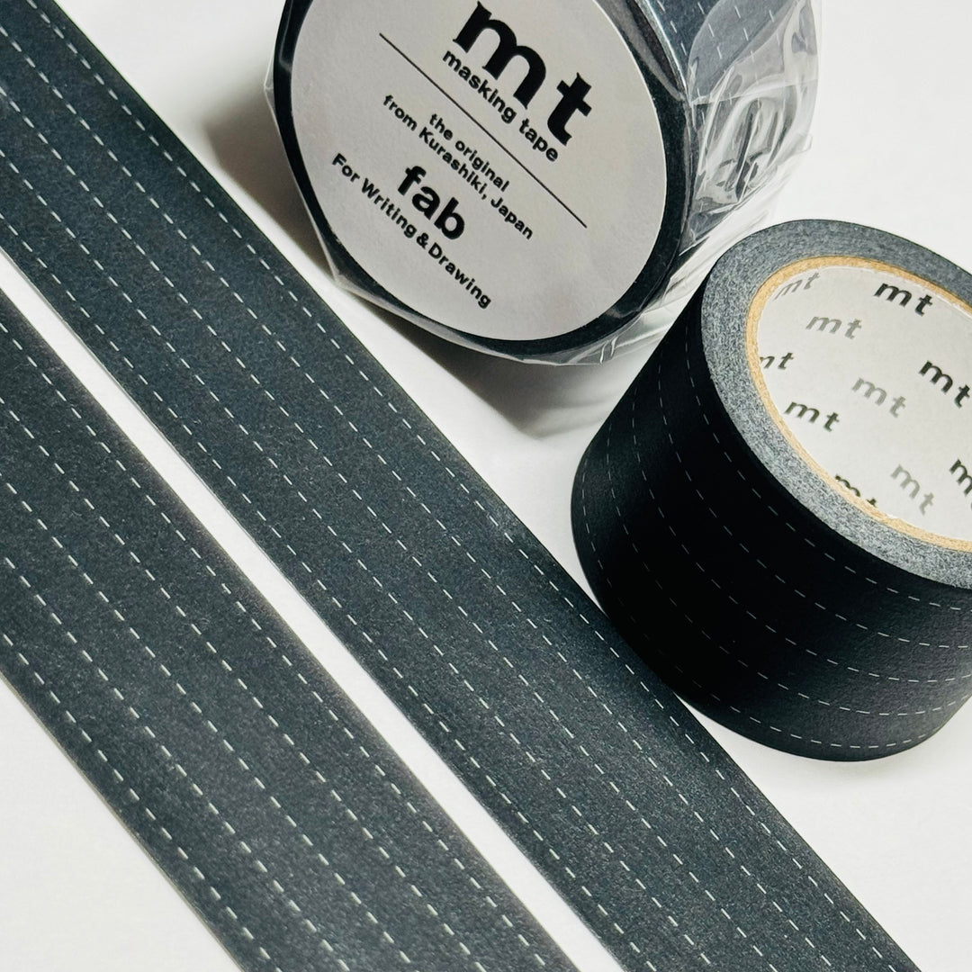 DOTTED LINE BLACK WRITABLE MT Washi Tape ~ 1 Roll ~ 25mm x 7m (23 Feet)