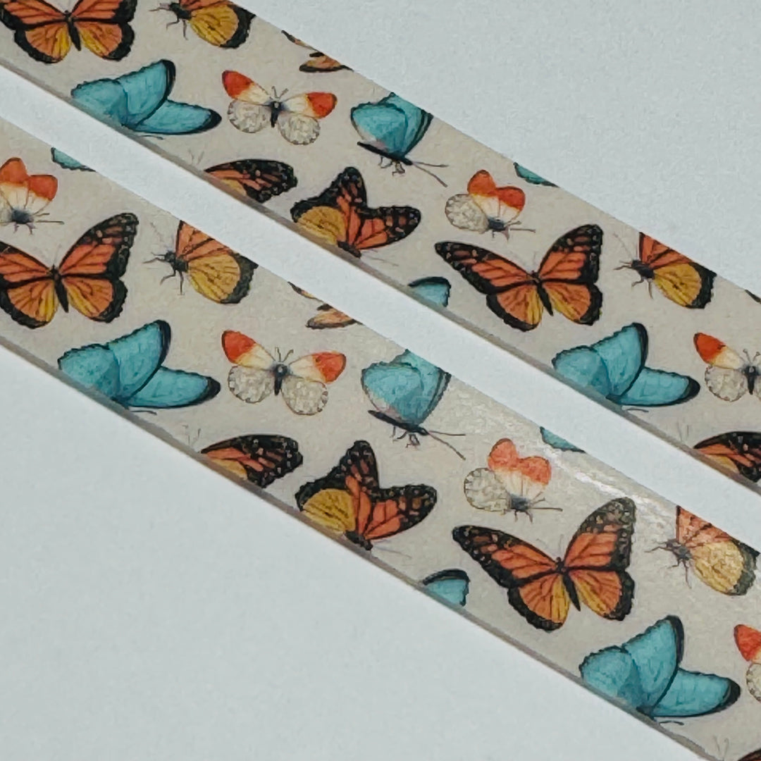 RAINBOW KALEIDOSCOPE OF BUTTERFLIES Washi Tape - 1 Roll - 15mm x 10m (33 Feet)