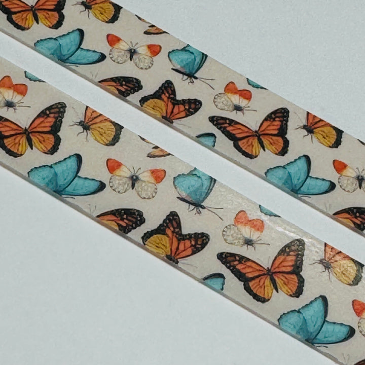 RAINBOW KALEIDOSCOPE OF BUTTERFLIES Washi Tape - 1 Roll - 15mm x 10m (33 Feet)