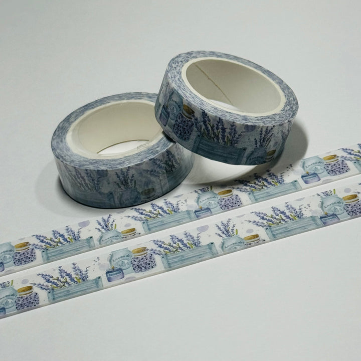 COLLECTIONS OF HARVESTED LAVENDER BUNCHES Floral Washi Tape ~ 1 Roll ~ 15mm x 10m (33 Feet)