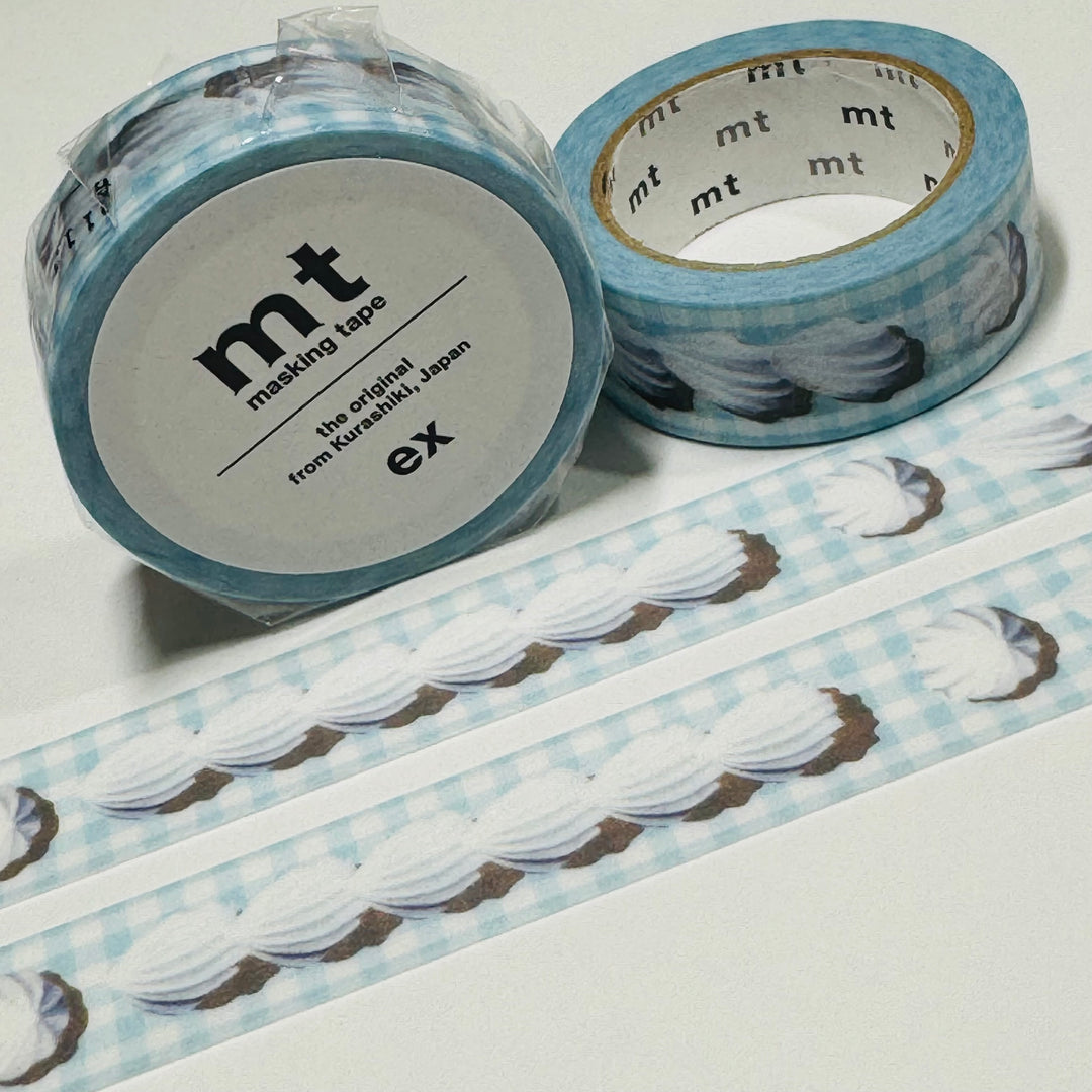 WHIPPED CREAM LINES DINER Mt Washi Tape - 1 Roll  - 15mm x 7m (23 Feet)