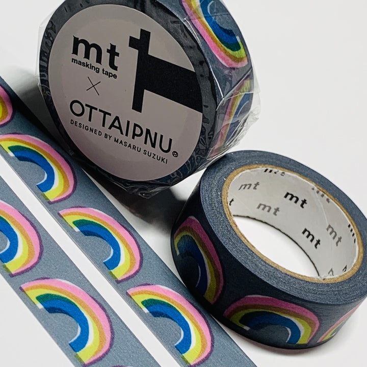 NIJI RAINBOW OTTAIPNU Designed By Masaru Suzuki For MT Washi Tape - 1 Roll - 15mm x 7m (23 Feet)