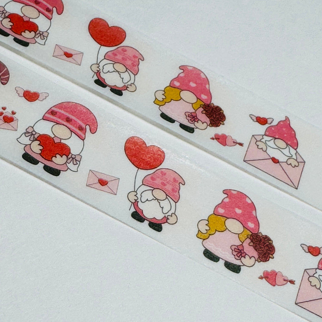 HOMIES And GNOMIES VALENTINE Gnome Washi Tape ~ 1 Roll ~ 15mm x 10m (33 Feet)