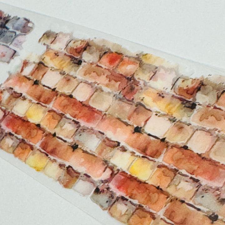 MOTTLED CRACKED WALL PET Washi Tape ~ 1 Roll ~ 40mm x 2m (7 Feet)