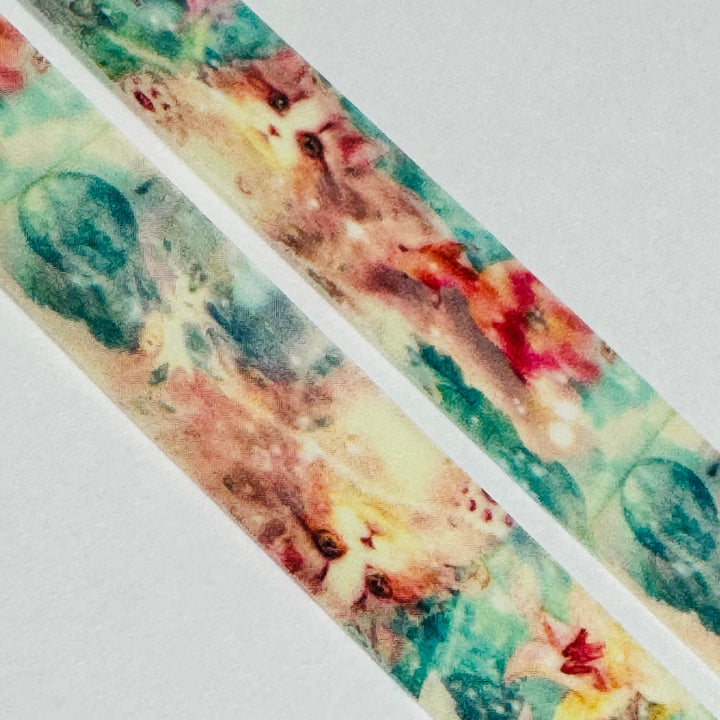 TRIPPY MESMERIZING CATS Japanese Kitten Washi Tape ~ 1 Roll ~ 15mm x 5m (16 Feet)