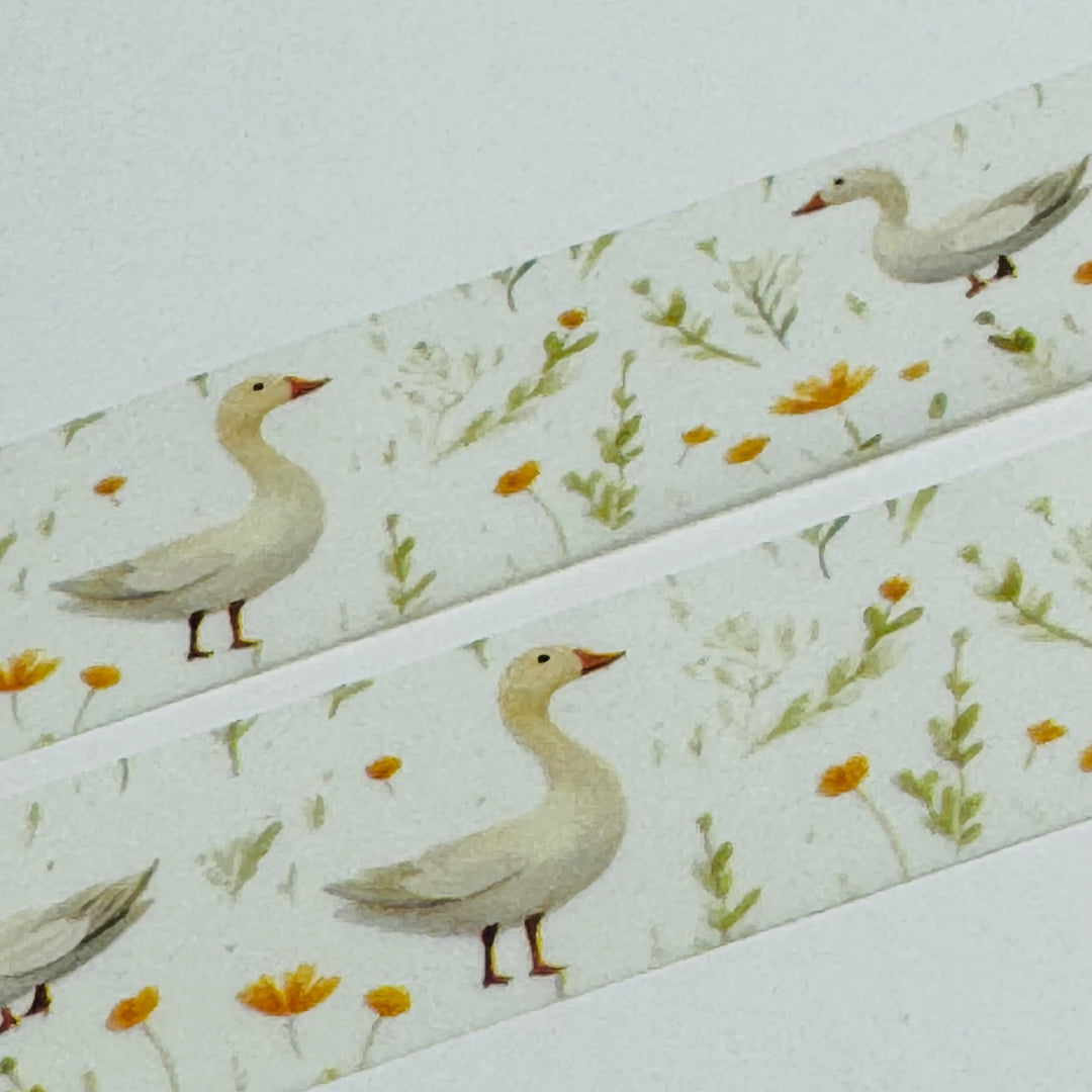 STROLLING GEESE AMONG The DAISIES Washi Tape ~ 1 Roll ~ 15mm x 10m (33 Feet)