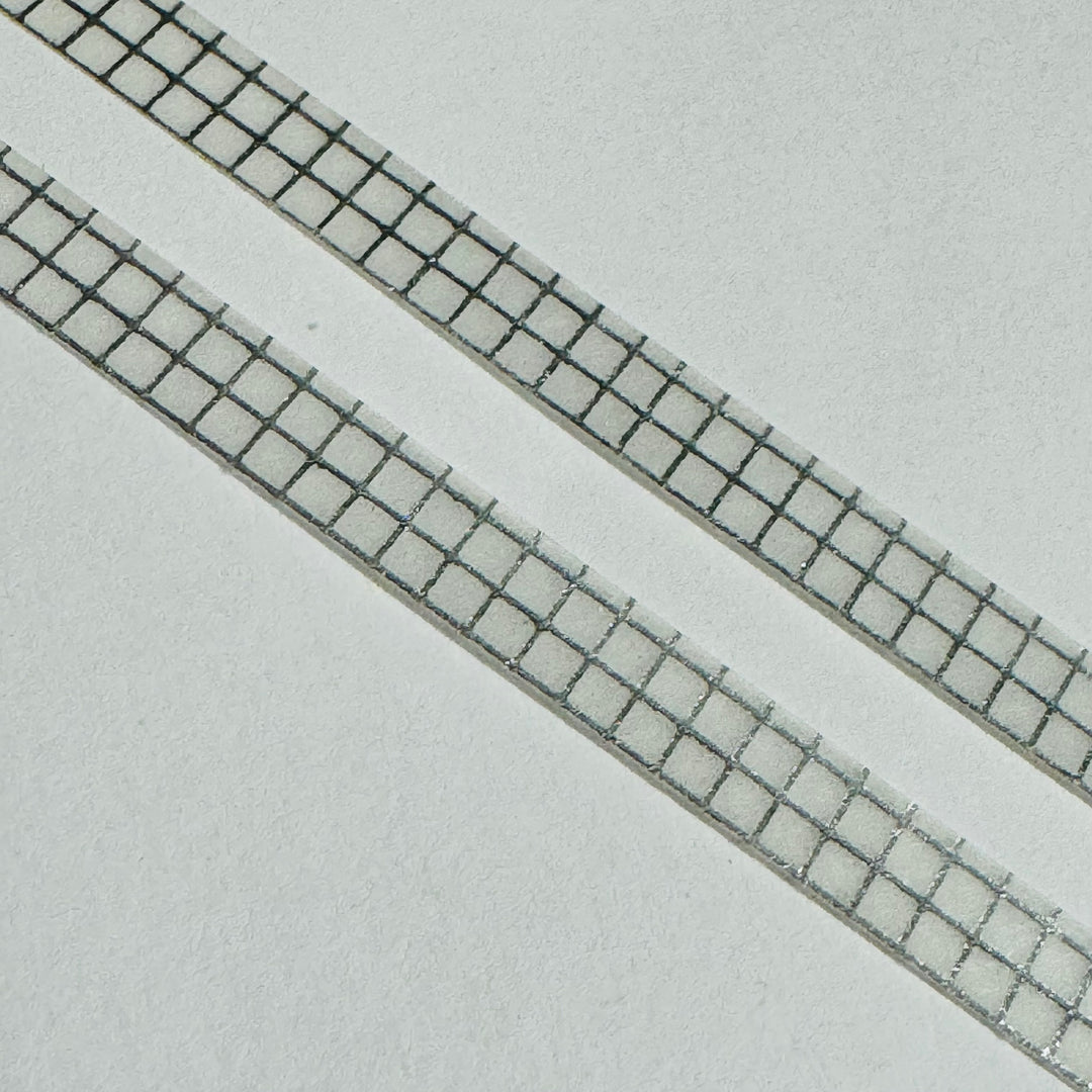 EXQUISITE SILVER GRID Foil World Craft Skinny Washi Tape ~ 1 Roll ~ 5mm x 5m (16 Feet)