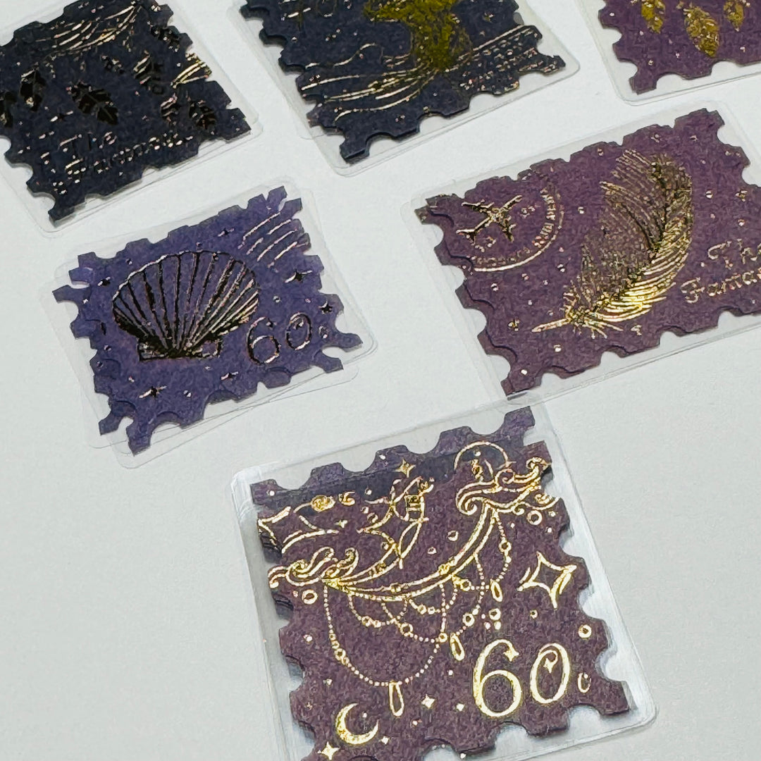 FANTASY SUN WATER & EARTH BGM Gold Foil Sticker Pack  ~ 45 Pieces