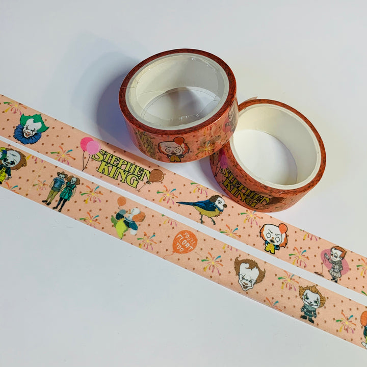 CREEPY CLOWN V2 HALLOWEEN Washi Tape ~ 1 Roll ~ 15mm x 5m (16 Feet)