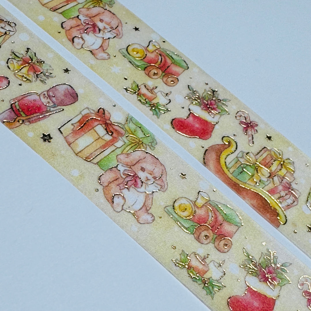 TREASURED CHRISTMAS GIFTS Saien Gold Foil Masking Washi Tape ~ 1 Roll ~ 20mm x 5m (16 Feet)