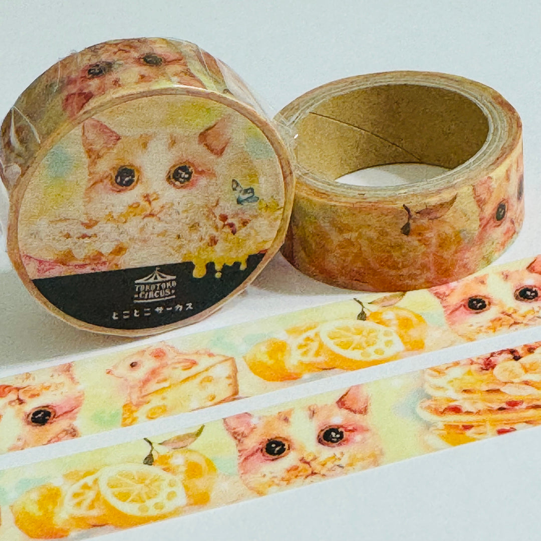 CATS GUILTY PLEASURES Japanese Kitten Washi Tape ~ 1 Roll ~ 15mm x 5m (16 Feet)