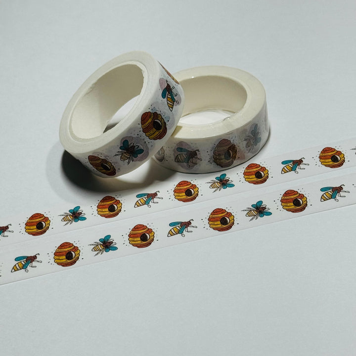 LOOKING OUT FOR MY HIVE Honey Bee Washi Tape - 1 Roll - 15mm x 10m (33 Feet)