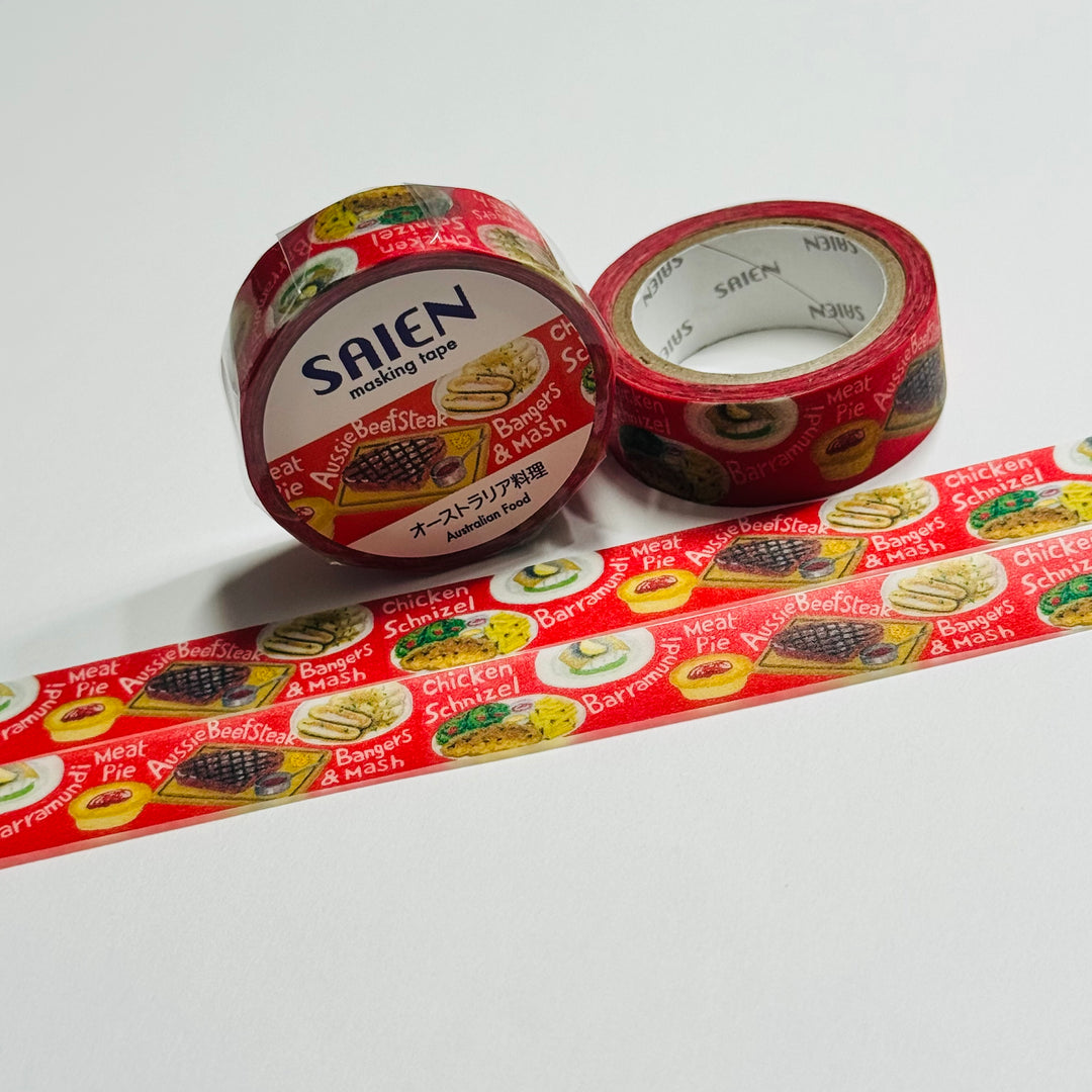 CLASSIC AUSTRALIAN FOOD Saien Masking Washi Tape - 1 Roll - 15mm x 7m (23 Feet)