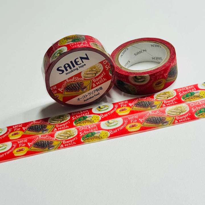 CLASSIC AUSTRALIAN FOOD Saien Masking Washi Tape - 1 Roll - 15mm x 7m (23 Feet)